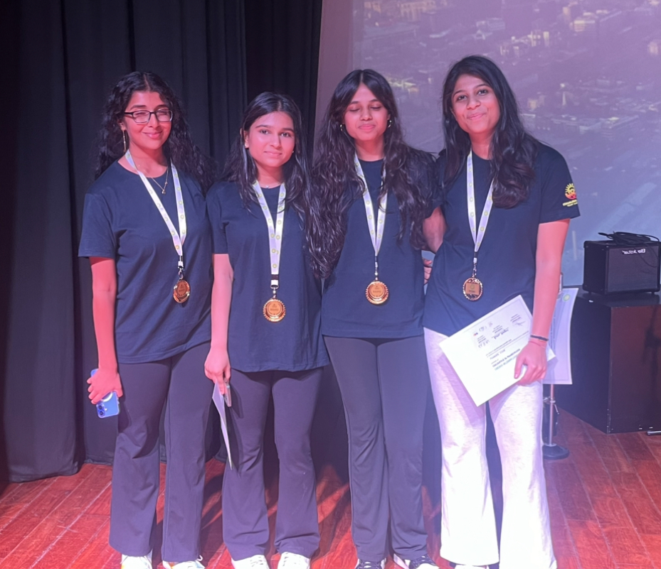 Award ceremony with team